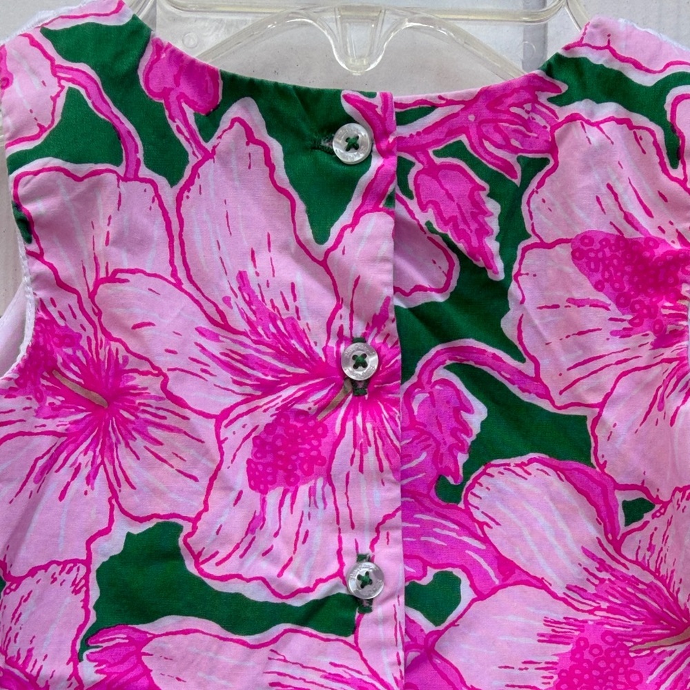 Lilly Pulitzer Pink and Green Floral Girls Vest - Picture 4 of 10